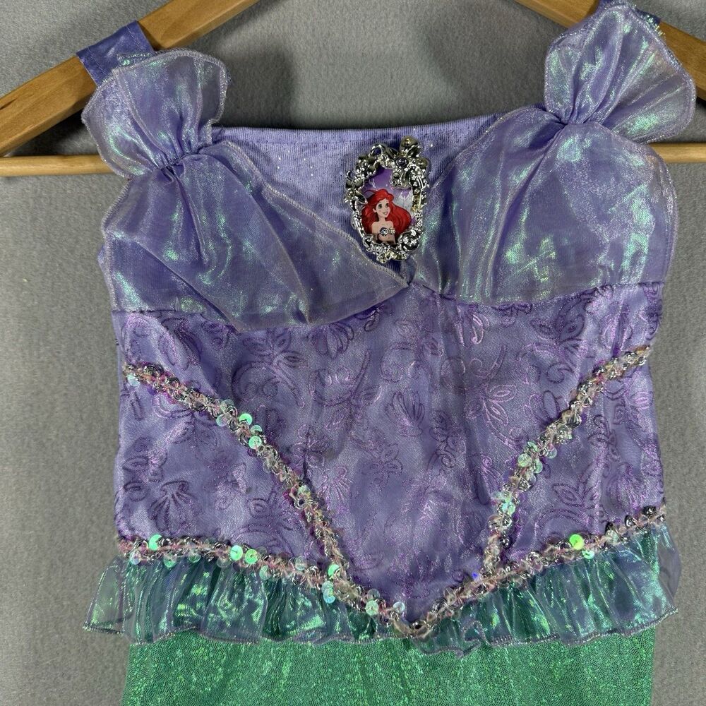 Disney Princess Ariel Little Mermaid Girls Costume Dress Size 3T-4T Halloween - Picture 2 of 9